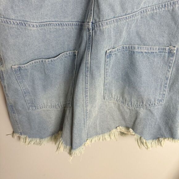ALTAR’D STATE | NEW Blue Jean Denim Jumper Overall Dress Women’s Size Small - Picture 9 of 10